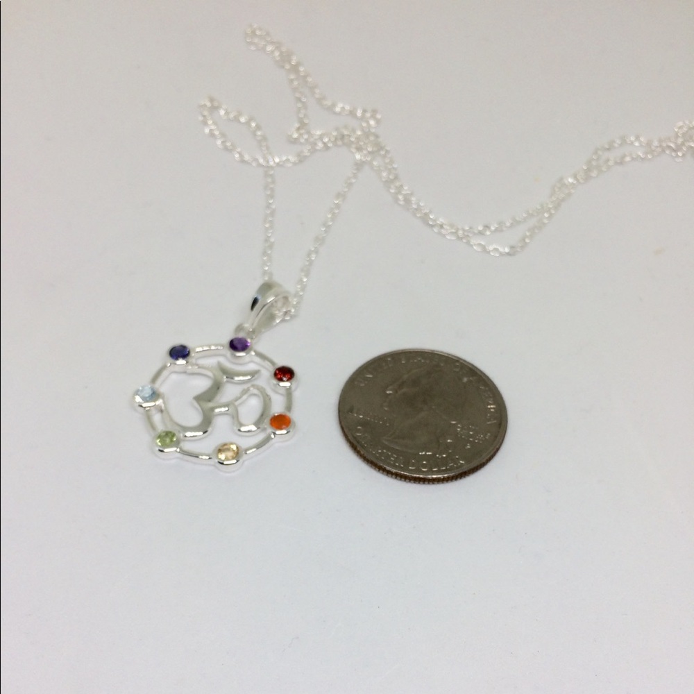 🕉🐲CHAKRA HEALING NECKLACE 🎀STERLING SILVER - Picture 6 of 7